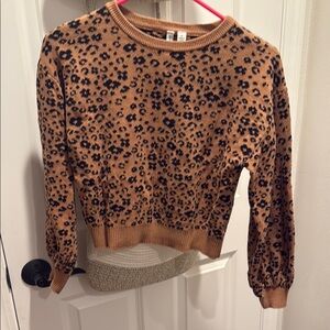 Janie and Jack Leopard Print Sweater